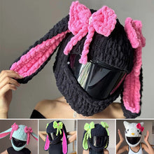 Load image into Gallery viewer, Motorcycle Helmet Covers Helmet Plush Bow Rabbit Ears Decorations Motocross Full Face Off Road Helmet Decoration Styling
