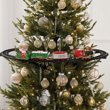 Load image into Gallery viewer, Animated Christmas Tree Train Hanging Electric Train Set Steam and Light Express Train Santa Claus Train Set Christmas Ornament Train
