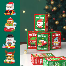 Load image into Gallery viewer, Christmas Building Blocks Acrylic Box Santa Claus Snowman Reindeer Compatible with Lego Brick Assembly Model Kit DIY Christmas Decor Educational Gift
