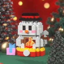 Load image into Gallery viewer, Christmas Building Blocks Acrylic Box Santa Claus Snowman Reindeer Compatible with Lego Brick Assembly Model Kit DIY Christmas Decor Educational Gift

