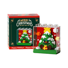 Load image into Gallery viewer, Christmas Building Blocks Acrylic Box Santa Claus Snowman Reindeer Compatible with Lego Brick Assembly Model Kit DIY Christmas Decor Educational Gift
