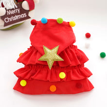 Load image into Gallery viewer, Christmas Dog Cape Adorable Pet Christmas Attire Role-Play Party Wear Pet Cloak Dog Dress Holiday Pet Costume Christmas Supplies

