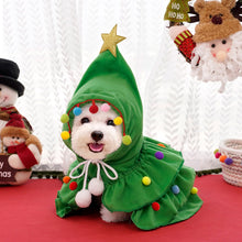 Load image into Gallery viewer, Christmas Dog Cape Adorable Pet Christmas Attire Role-Play Party Wear Pet Cloak Dog Dress Holiday Pet Costume Christmas Supplies
