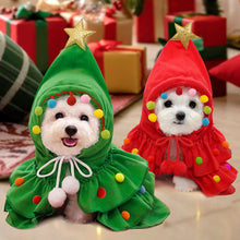 Load image into Gallery viewer, Christmas Dog Cape Adorable Pet Christmas Attire Role-Play Party Wear Pet Cloak Dog Dress Holiday Pet Costume Christmas Supplies
