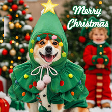 Load image into Gallery viewer, Christmas Dog Cape Adorable Pet Christmas Attire Role-Play Party Wear Pet Cloak Dog Dress Holiday Pet Costume Christmas Supplies
