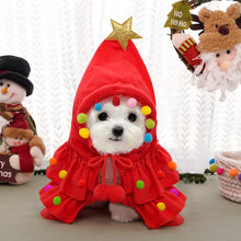 Load image into Gallery viewer, Christmas Dog Cape Adorable Pet Christmas Attire Role-Play Party Wear Pet Cloak Dog Dress Holiday Pet Costume Christmas Supplies
