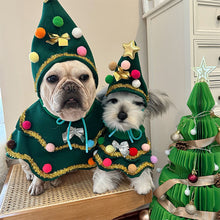 Load image into Gallery viewer, Christmas Dog Cape Festive Pet Cloak Adorable Christmas Role-Play Outfit Christmas Tree Attire Dog Dress Funny Pet Christmas Clothing
