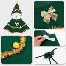 Load image into Gallery viewer, Christmas Dog Cape Festive Pet Cloak Adorable Christmas Role-Play Outfit Christmas Tree Attire Dog Dress Funny Pet Christmas Clothing

