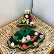 Load image into Gallery viewer, Christmas Dog Cape Festive Pet Cloak Adorable Christmas Role-Play Outfit Christmas Tree Attire Dog Dress Funny Pet Christmas Clothing
