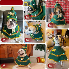 Load image into Gallery viewer, Christmas Dog Cape Festive Pet Cloak Adorable Christmas Role-Play Outfit Christmas Tree Attire Dog Dress Funny Pet Christmas Clothing
