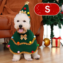 Load image into Gallery viewer, Christmas Dog Cape Festive Pet Cloak Adorable Christmas Role-Play Outfit Christmas Tree Attire Dog Dress Funny Pet Christmas Clothing
