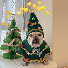 Load image into Gallery viewer, Christmas Dog Cape Festive Pet Cloak Adorable Christmas Role-Play Outfit Christmas Tree Attire Dog Dress Funny Pet Christmas Clothing
