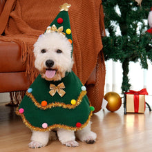 Load image into Gallery viewer, Christmas Dog Cape Festive Pet Cloak Adorable Christmas Role-Play Outfit Christmas Tree Attire Dog Dress Funny Pet Christmas Clothing
