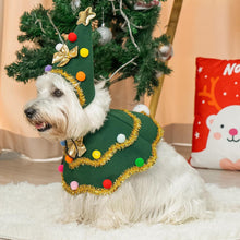 Load image into Gallery viewer, Christmas Dog Cape Festive Pet Cloak Adorable Christmas Role-Play Outfit Christmas Tree Attire Dog Dress Funny Pet Christmas Clothing
