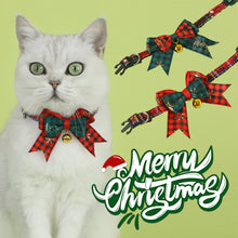 Load image into Gallery viewer, Christmas Cat Bell Collar Adjustable Soft Lucky Charm Vibrant Color Cat Jewelry Party Costume Kitten Collar Festive Holiday Pet Accessory
