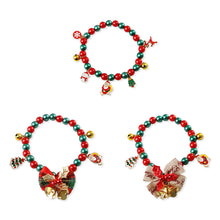 Load image into Gallery viewer, Christmas Cat Bell Collar Multicolor Lucky Charm Vibrant Color Cat Jewelry Party Costume Kitten Collar Festive Holiday Pet Accessory
