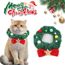 Load image into Gallery viewer, Christmas Pet Collar Cat Dog Costume Scarf Eye-catching Christmas Pet Item Party Wear Pet Photoshoot Christmas Props Pet Christmas Supplies

