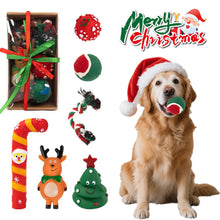 Load image into Gallery viewer, Dog Christmas Gift Box Pet Christmas Stocking Stuffers Durable Interactive Fun Dog Toy Assortment Pack Safe Rubber Chew Toys
