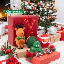 Load image into Gallery viewer, Dog Christmas Gift Box Pet Christmas Stocking Stuffers Durable Interactive Fun Dog Toy Assortment Pack Safe Rubber Chew Toys
