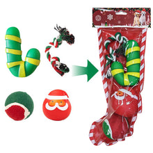 Load image into Gallery viewer, Dog Christmas Gift Box Pet Christmas Stocking Stuffers Durable Interactive Fun Dog Toy Assortment Pack Safe Rubber Chew Toys
