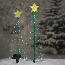 Load image into Gallery viewer, Solar Powered Christmas Tree Stake Light Waterproof Auto On/Off Landscape Light Garden Stakes Christmas Decor for Outside
