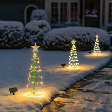 Load image into Gallery viewer, Solar Powered Christmas Tree Stake Light Waterproof Auto On/Off Landscape Light Garden Stakes Christmas Decor for Outside
