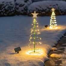 Load image into Gallery viewer, Solar Powered Christmas Tree Stake Light Waterproof Auto On/Off Landscape Light Garden Stakes Christmas Decor for Outside
