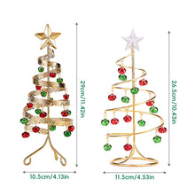 Load image into Gallery viewer, Bell Tabletop Christmas Tree Table Centerpiece Wrought Iron Vintage Style Christmas Mini Christmas Tree for Shelf Mini Christmas Tree
