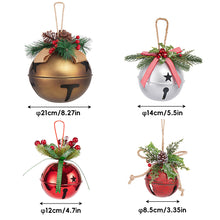 Load image into Gallery viewer, Large Vintage Christmas Bell Shabby Chic Christmas Ornament Jingle Bell Christmas Hanging Primitive Unique Christmas Gift Idea
