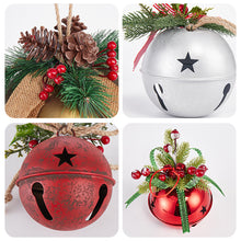 Load image into Gallery viewer, Large Vintage Christmas Bell Shabby Chic Christmas Ornament Jingle Bell Christmas Hanging Primitive Unique Christmas Gift Idea
