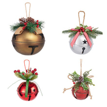 Load image into Gallery viewer, Large Vintage Christmas Bell Shabby Chic Christmas Ornament Jingle Bell Christmas Hanging Primitive Unique Christmas Gift Idea
