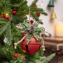 Load image into Gallery viewer, Large Vintage Christmas Bell Shabby Chic Christmas Ornament Jingle Bell Christmas Hanging Primitive Unique Christmas Gift Idea
