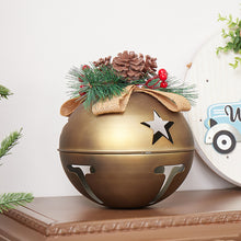 Load image into Gallery viewer, Large Vintage Christmas Bell Shabby Chic Christmas Ornament Jingle Bell Christmas Hanging Primitive Unique Christmas Gift Idea
