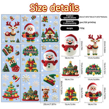 Load image into Gallery viewer, Christmas Static Cling Stickers Window Decals Santa Claus Scene Festive Window Decals Easy Apply No Residue Christmas Home Party Decor
