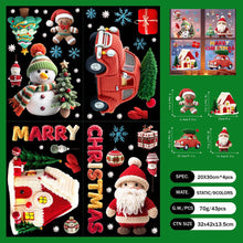 Load image into Gallery viewer, 2026 Christmas Static Cling Stickers Window Decals Santa Claus Scene Festive Window Decals Easy Apply No Residue Christmas Home Party Decor
