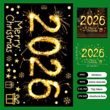 Load image into Gallery viewer, 2026 Christmas Static Cling Stickers Window Decals Santa Claus Scene Festive Window Decals Easy Apply No Residue Christmas Home Party Decor

