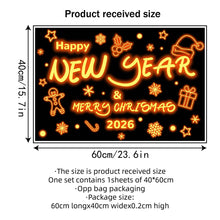 Load image into Gallery viewer, 2026 Christmas Static Cling Stickers Window Decals Santa Claus Scene Festive Window Decals Easy Apply No Residue Christmas Home Party Decor
