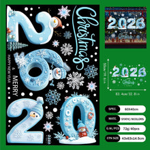 Load image into Gallery viewer, 2026 Christmas Static Cling Stickers Window Decals Santa Claus Scene Festive Window Decals Easy Apply No Residue Christmas Home Party Decor
