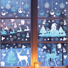 Load image into Gallery viewer, 2026 Christmas Static Cling Stickers Window Decals Santa Claus Scene Festive Window Decals Easy Apply No Residue Christmas Home Party Decor
