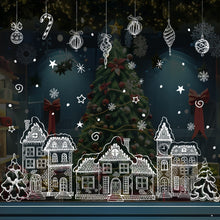 Load image into Gallery viewer, 2026 Christmas Static Cling Stickers Window Decals Santa Claus Scene Festive Window Decals Easy Apply No Residue Christmas Home Party Decor
