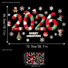 Load image into Gallery viewer, 2026 Christmas Static Cling Stickers Window Decals Santa Claus Scene Festive Window Decals Easy Apply No Residue Christmas Home Party Decor
