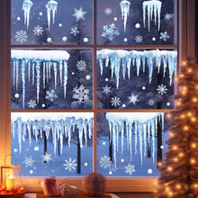 Load image into Gallery viewer, 2026 Christmas Static Cling Stickers Window Decals Santa Claus Scene Festive Window Decals Easy Apply No Residue Christmas Home Party Decor
