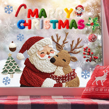 Load image into Gallery viewer, 2026 Christmas Static Cling Stickers Window Decals Santa Claus Scene Festive Window Decals Easy Apply No Residue Christmas Home Party Decor
