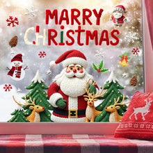 Load image into Gallery viewer, 2026 Christmas Static Cling Stickers Window Decals Santa Claus Scene Festive Window Decals Easy Apply No Residue Christmas Home Party Decor
