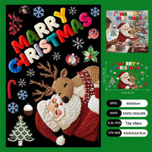 Load image into Gallery viewer, 2026 Christmas Static Cling Stickers Window Decals Santa Claus Scene Festive Window Decals Easy Apply No Residue Christmas Home Party Decor
