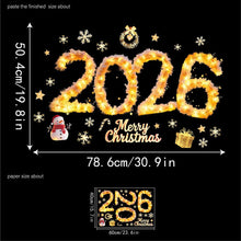 Load image into Gallery viewer, 2026 Christmas Static Cling Stickers Window Decals Santa Claus Scene Festive Window Decals Easy Apply No Residue Christmas Home Party Decor
