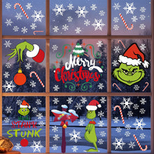 Load image into Gallery viewer, 2026 Christmas Static Cling Stickers Window Decals Santa Claus Scene Festive Window Decals Easy Apply No Residue Christmas Home Party Decor
