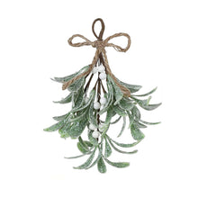 Load image into Gallery viewer, Christmas Artificial Mistletoe Bouquet Hanging Nordic Style Decorative Fake Vine Botanical Themed Christmas Holiday Fireplace Door Decor
