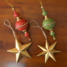Load image into Gallery viewer, Christmas Tree Wood Ornaments Acorn Star Shape Hanging Rustic Christmas Ornaments Window Display Decor Christmas Crafts Gift Decor
