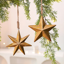 Load image into Gallery viewer, Christmas Tree Wood Ornaments Acorn Star Shape Hanging Rustic Christmas Ornaments Window Display Decor Christmas Crafts Gift Decor
